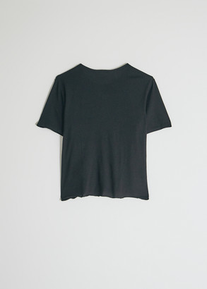 Raquel Allegra Women's Boxy T-Shirt in Black, Size 3 | Cotton/Polyester