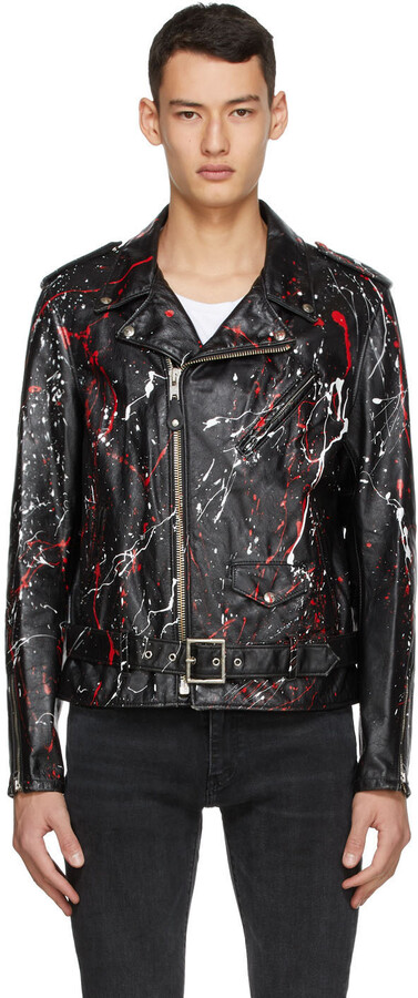 schott red leather jacket