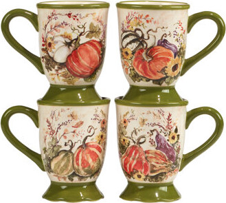 Certified International Harvest Morning Set Of 4 Mugs
