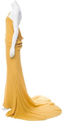 J. Mendel One-Shoulder Evening Dress
