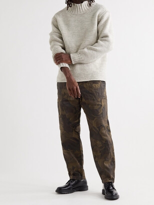 Oliver Spencer Judo Tapered Camouflage-Print Herringbone Cotton-Twill Cargo Trousers - Men - Brown - S