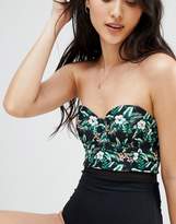 Thumbnail for your product : Oasis Tropical Print Contrast Swimsuit