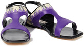 Thumbnail for your product : Emilio Pucci Embroidered leather slingback sandals