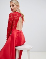 Thumbnail for your product : City Goddess prom dress with lace sleeves