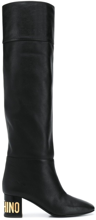 moschino over the knee boots