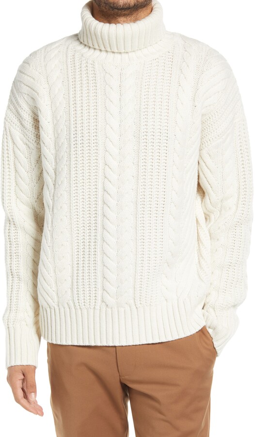 UUYUK Men Vogue Chunky Oversized Round Neck Pullover Rib-Knit Jumper Sweaters 