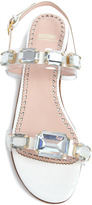 Thumbnail for your product : Moschino Cheap & Chic Flat Embellished Patent Sandal