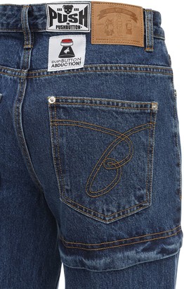 pushBUTTON Denim Cargo Jeans W/ Detachable Leg