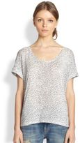 Thumbnail for your product : Joie Omnira Leopard-Print Linen Tee