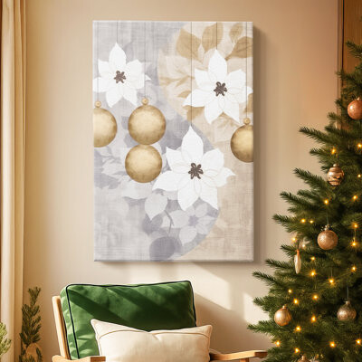 Alcott Hill Snowwhite Candle Village-Premium Gallery Wrapped Canvas