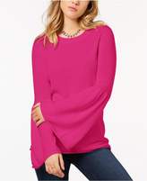 Thumbnail for your product : Kensie Crew-Neck Bell-Sleeve Sweater
