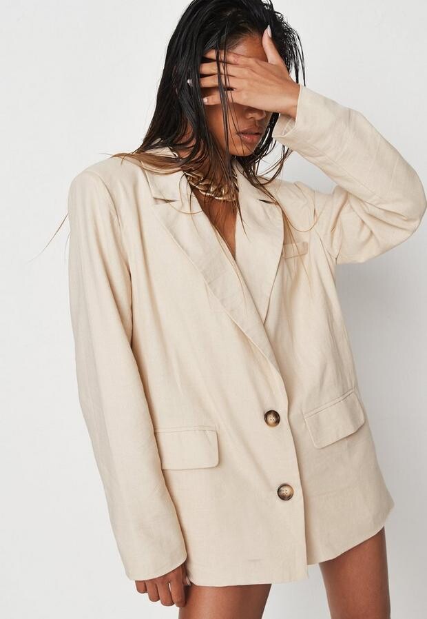 cream oversized blazer