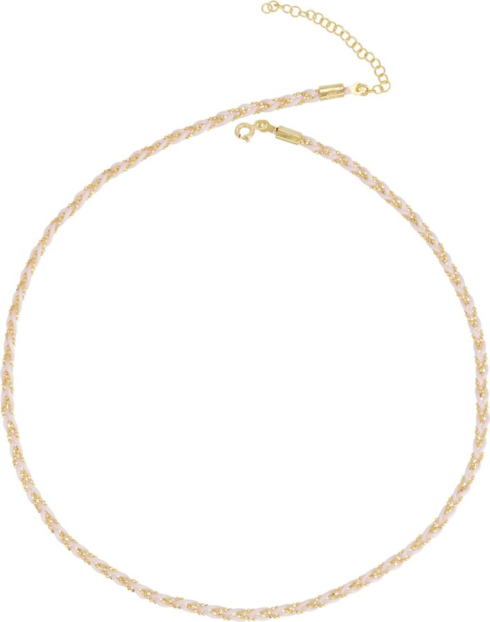 Spero London Handmade Rope Braided Sterling Silver Beaded Chain Necklace