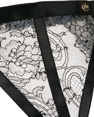 Something Wicked Annabel lace suspenders belt