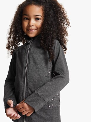 John Lewis & Partners Kids' Athleisure Zip Through Jacket, Grey
