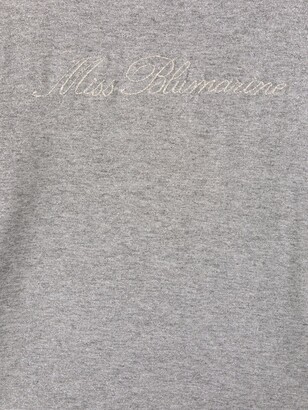 Miss Blumarine embroidered logo short-sleeved T-shirt