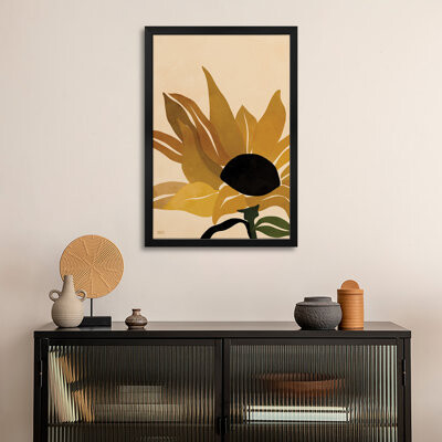 August Grove Sunflower Premium Framed Poster by Bria Nicole
