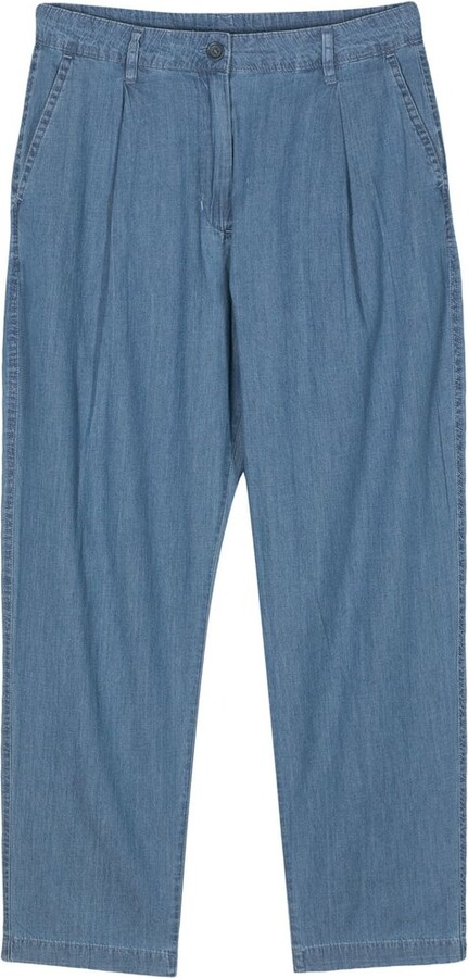 Aspesi Chambray Pleated Trousers