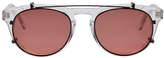 Thumbnail for your product : Han Kjobenhavn Transparent and Red Timeless Clip-On Sunglasses