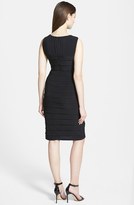 Thumbnail for your product : Adrianna Papell V-Neck Shutter Pleat Sheath Dress