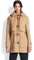 Thumbnail for your product : Thakoon Lamb Shearling-Lined Twill Toggle Coat