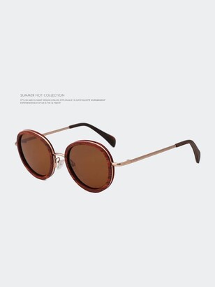 Forever Sight 100% Bamboo Wood Polarized Sunglasses - Purple