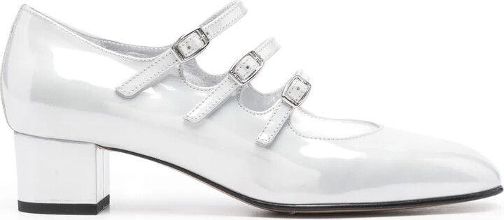 Silver Patent Leather Pumps ShopStyle UK