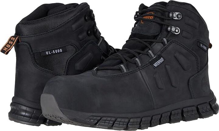 Hoss Ulta Lite Tikaboo Atlantic Leather - BIG HOSS Sizes Men's Shoes Black : 14 D - Medium, Textile/Synthetic/Leather