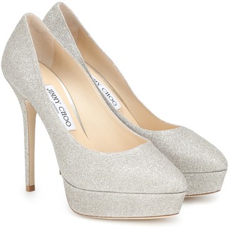 sparkle platform heels