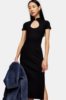 Thumbnail for your product : Topshop Black Keyhole Midi Dress