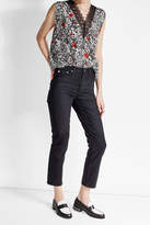 Thumbnail for your product : Zadig & Voltaire Printed Silk Tank with Lace Trim