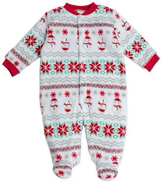 Baby Gear Ivory & Red Fair Isle Holiday Footie - Infant