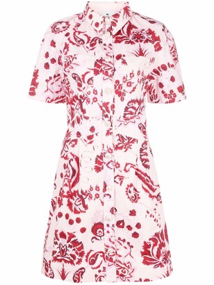 ETRO Paisley-print cotton-blend poplin mini shirt dress