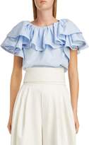 Thumbnail for your product : Marc Jacobs Ruffle Detail Poplin Top
