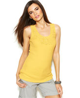 Thumbnail for your product : INC International Concepts Soutache-Embellished Sleeveless Tank Top