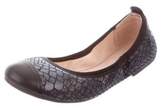 Thumbnail for your product : Bloch Embossed Cap-Toe Flats Black Embossed Cap-Toe Flats