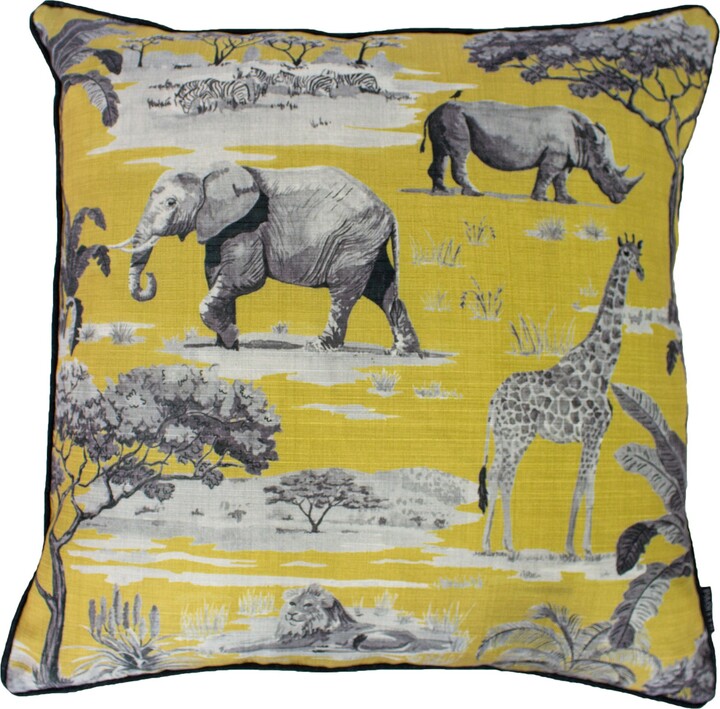 Dunelm Safari Ochre Cushion Yellow and Grey ShopStyle