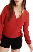 Thumbnail for your product : Madewell Texture & Thread Crepe Wrap Top