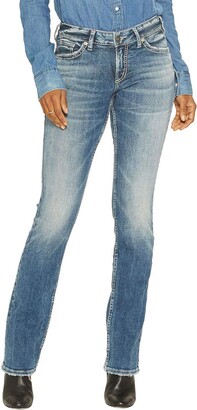 Silver Jeans Co. Co. Women's Suki Curvy Fit Mid Rise Slim Bootcut Jeans