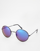 Thumbnail for your product : Jeepers Peepers Mirror Round Sunglasses