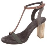 Thumbnail for your product : Brunello Cucinelli Monili-Trimmed T-Strap Sandals