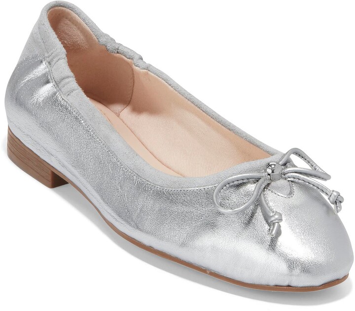 893133 Klassische Damen Ballerinas Flats Metallic Spitze Slipper Lederoptik Mode 
