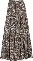Thumbnail for your product : La DoubleJ Big Leopard Print Convertible Tiered Maxi Skirt