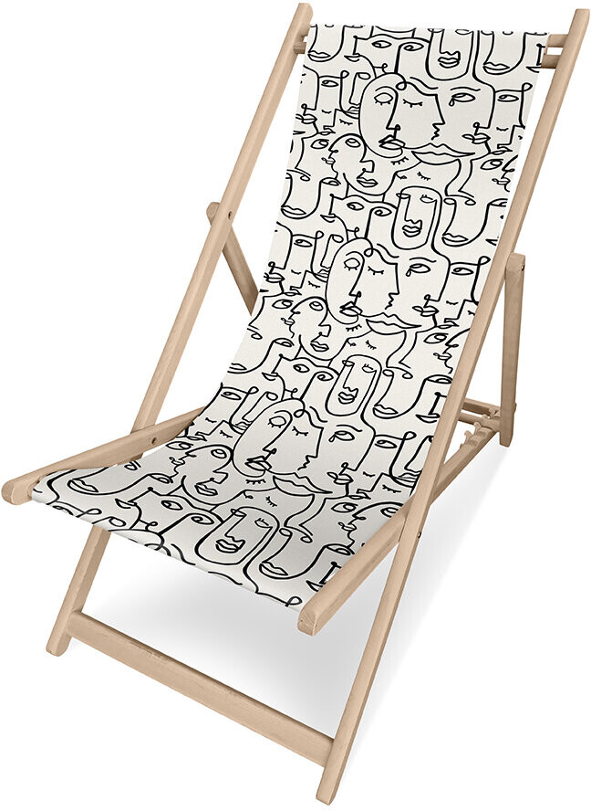 PODEVACHE Terra Nova Deck Chair Black/White ShopStyle Armchairs