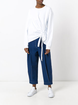 Sportmax pleat front trousers - women - Cotton/Linen/Flax/Viscose - 40