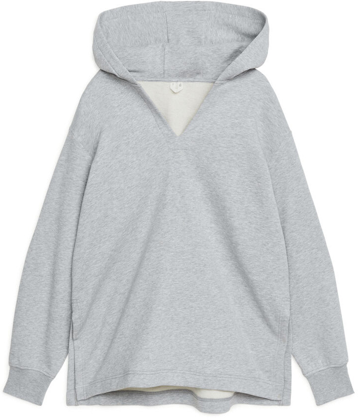 hooded v neck sweatshirt
