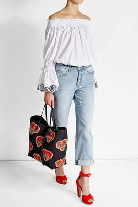 Alexander McQueen Canvas Tote Bag with Leather Details