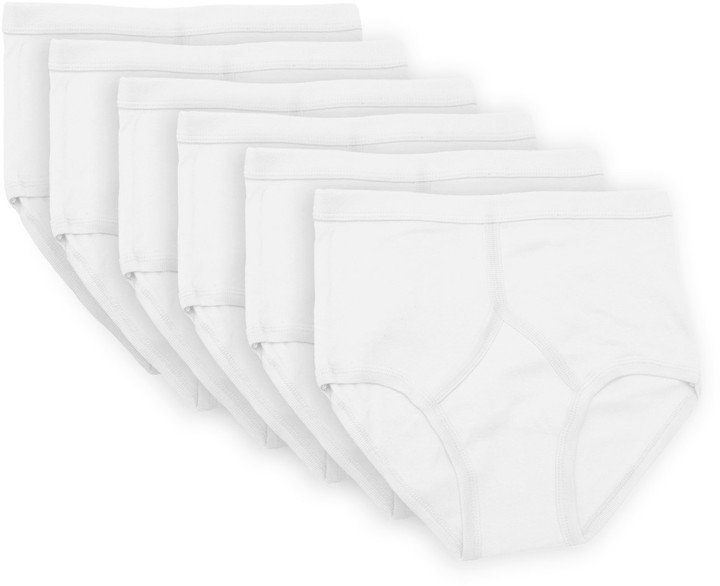 White Waist: 40-42inch, 102-107cm Special Offer: Mens 100% Cotton Y Fronts Underwear X-Large Pack of 6 