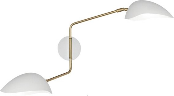 Robert Abbey Rico Espinet Racer Wall Sconce in Black Size: 2 light