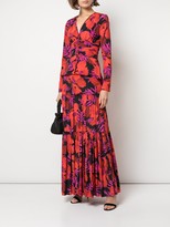 Thumbnail for your product : Veronica Beard Serence Poppy-print maxi skirt